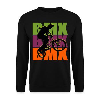 BMX Bike - Unisex Pullover - Schwarz - Vorne - Alina (178cm) & Michal (187cm)
