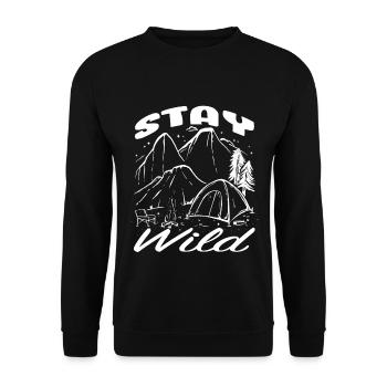 Dicton de feu de camp de camping - Sweat-shirt Unisexe - noir - Devant - Alina (178cm) & Michal (187cm)