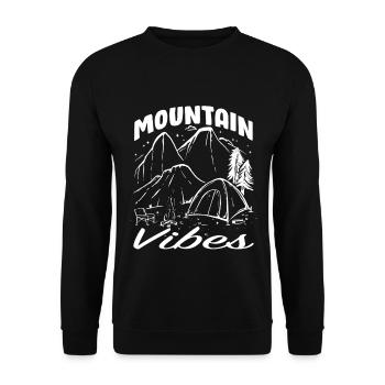 Dicton de feu de camp de camping - Sweat-shirt Unisexe - noir - Devant - Alina (178cm) & Michal (187cm)