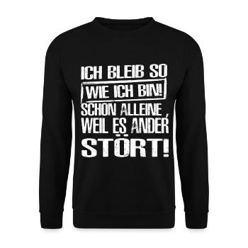 Lustig Spruch Geschenkidee - Unisex Pullover - Schwarz - Vorne - Alina (178cm) & Michal (187cm)