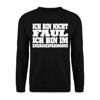Lustig Spruch Geschenkidee - Unisex Pullover - Schwarz - Vorne - Alina (178cm) & Michal (187cm)