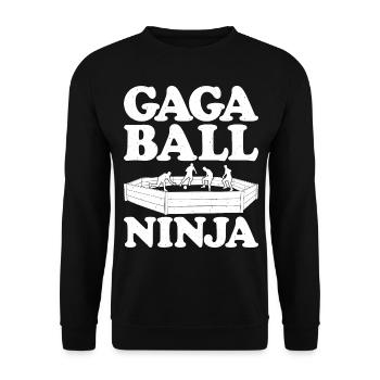 Gaga Ball Dodgeball Gagaball Player Gaga Ball - Unisex Sweatshirt - black - Front - Alina (178cm) & Michal (187cm)