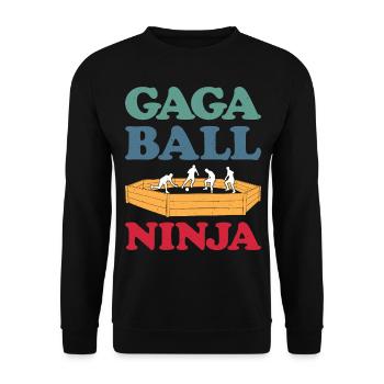 Gaga Ball Dodgeball Gagaball Player Gaga Ball - Unisex Sweatshirt - black - Front - Alina (178cm) & Michal (187cm)