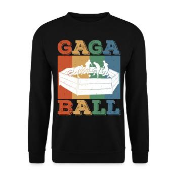 Gaga Ball Dodgeball Gagaball Player Gaga Ball - Unisex Sweatshirt - black - Front - Alina (178cm) & Michal (187cm)