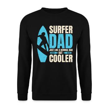 surfer Dad Like A Regular Dad But Cooler - Sweat-shirt Unisexe - noir - Devant - Alina (178cm) & Michal (187cm)