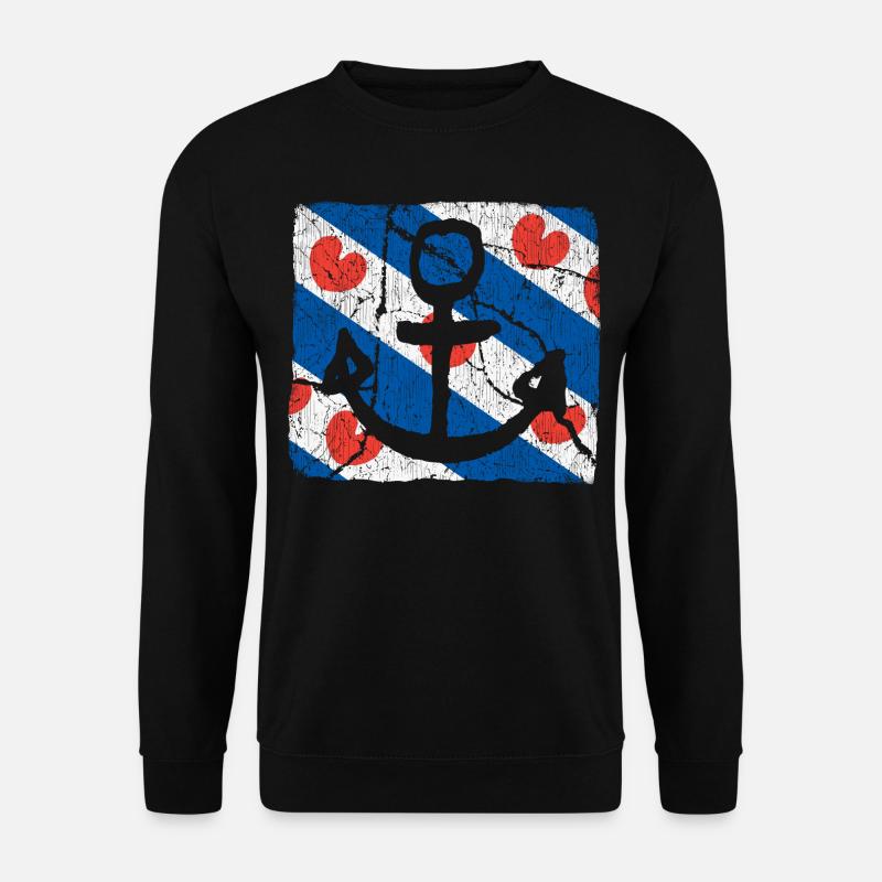 Friesland Anker - Unisex Pullover - Schwarz