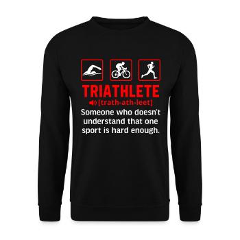 Triathlete definition - Sweat-shirt Unisexe - noir - Devant - Alina (178cm) & Michal (187cm)