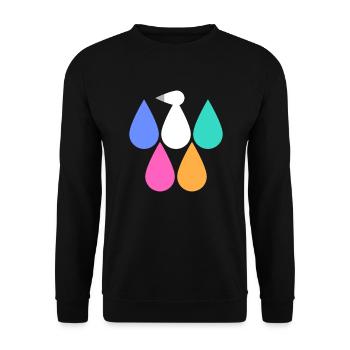 Colorful Birds Design Gifts - Unisex Sweatshirt - black - Front - Alina (178cm) & Michal (187cm)