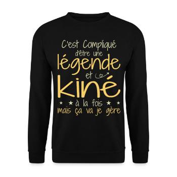 A legend and physiotherapist - Unisex Sweatshirt - black - Front - Alina (178cm) & Michal (187cm)