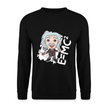 Physique Formule E=mc2 - Sweat-shirt Unisexe - noir - Devant - Alina (178cm) & Michal (187cm)