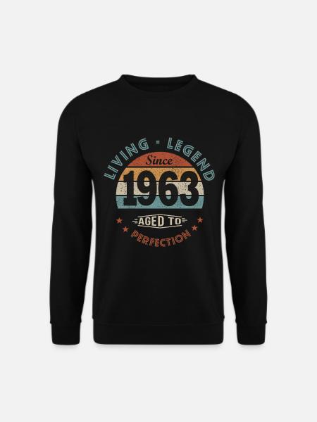 Legende seit 1963 Jahrgang 1963 Geburtstag 59 Jahre - Unisex Pullover - Schwarz