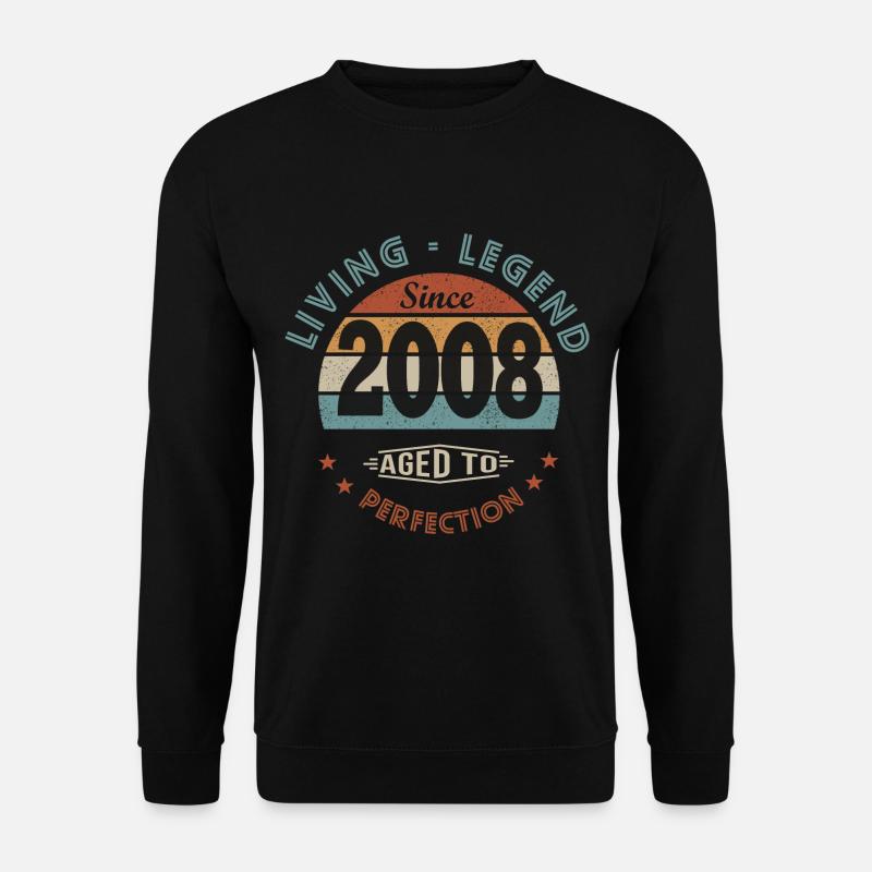 Legende seit 2008 Geburtstagsgeschenk 14 Jahre - Unisex Pullover - Schwarz