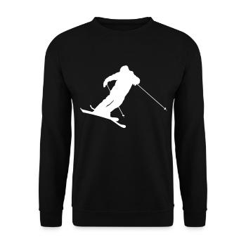 Saut à ski hommes Ski libre femmes S - Sweat-shirt Unisexe - noir - Devant - Alina (178cm) & Michal (187cm)