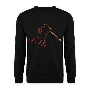 Damen Slopestyle Herren Ski Jumping Freestyle Ski - Unisex Pullover - Schwarz - Vorne - Alina (178cm) & Michal (187cm)
