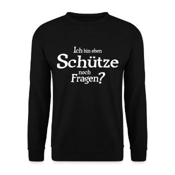 Sternzeichen Schütze - Unisex Pullover - Schwarz - Vorne - Alina (178cm) & Michal (187cm)