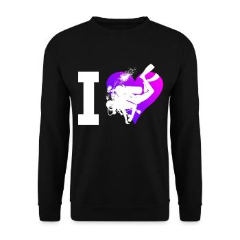 Plongée sous-marine Plongeur Homme Plongeur Plongeur Plongeur - Sweat-shirt Unisexe - noir - Devant - Alina (178cm) & Michal (187cm)