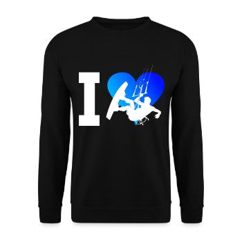 Kitesurf Men Women Kite Kite Kitesurfing - Unisex Sweatshirt - black - Front - Alina (178cm) & Michal (187cm)