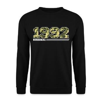 Cadeau d’anniversaire 1992 Vintage 1992 Army - Sweat-shirt Unisexe - noir - Devant - Alina (178cm) & Michal (187cm)