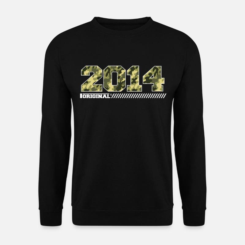 2014 Jubiläumsgeschenk Jahrgang 2014 Armee - Unisex Pullover - Schwarz