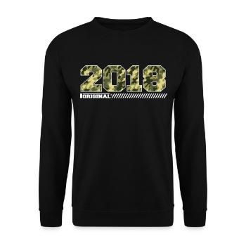 2018 Jubiläumsgeschenk Jahrgang 2018 Armee - Unisex Pullover - Schwarz - Vorne - Alina (178cm) & Michal (187cm)
