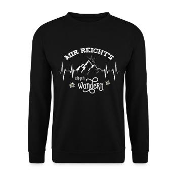 Mountaineer Hikers It's enough for me to go hiking - Unisex Sweatshirt - black - Front - Alina (178cm) & Michal (187cm)