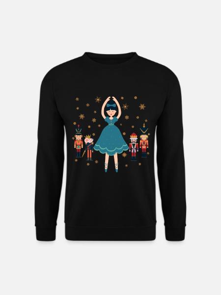 Klara Nussknacker Figur Prinz Ballett Weihnachts - Unisex Pullover - Schwarz