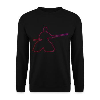 Martial Arts Aikidoka Damen Kampfsport Aikido - Unisex Pullover - Schwarz - Vorne - Alina (178cm) & Michal (187cm)