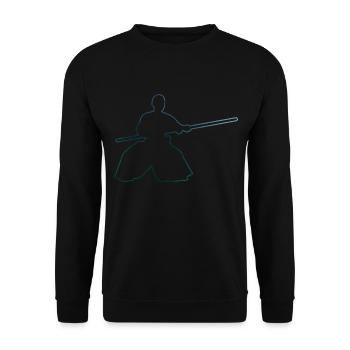 Kampfsport Aikidoka Martial Arts Aikido Herren - Unisex Pullover - Schwarz - Vorne - Alina (178cm) & Michal (187cm)