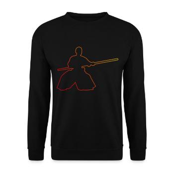 Kampfsport Herren Damen Martial Arts Aikidoka - Unisex Pullover - Schwarz - Vorne - Alina (178cm) & Michal (187cm)