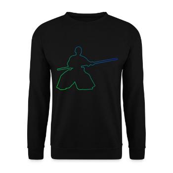 Martial Arts Men Aikido Martial Arts Women - Unisex Sweatshirt - black - Front - Alina (178cm) & Michal (187cm)