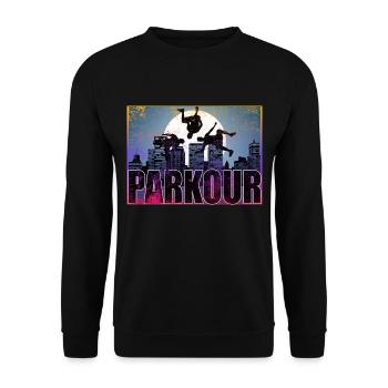 Parkour Freerunner Traceur Le Parcour parkourshirt - Sweat-shirt Unisexe - noir - Devant - Alina (178cm) & Michal (187cm)