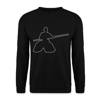 Aikidoka Herren Aikido Martial Arts Damen Kampfspo - Unisex Pullover - Schwarz - Vorne - Alina (178cm) & Michal (187cm)