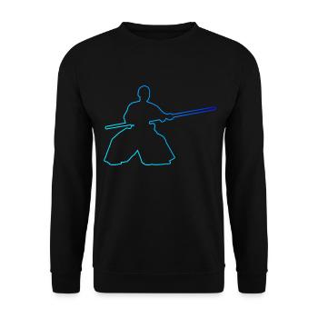 Damen Kampfsport Martial Arts Aikido Aikidoka - Unisex Pullover - Schwarz - Vorne - Alina (178cm) & Michal (187cm)