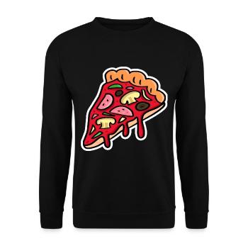 pizza pizzaiolo - Sweat-shirt Unisexe - noir - Devant - Alina (178cm) & Michal (187cm)