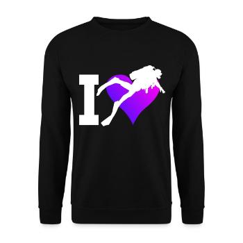 Plongée Scuba Taucher Taucher Diver Plongée libre - Sweat-shirt Unisexe - noir - Devant - Alina (178cm) & Michal (187cm)