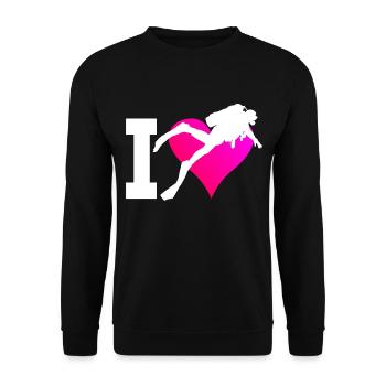 Plongeur Plongeur Plongeur Plongeurs Plongée Dames - Sweat-shirt Unisexe - noir - Devant - Alina (178cm) & Michal (187cm)