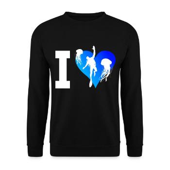 Herren Taucher Diver Scuba Tauchen Scuba Diver - Unisex Pullover - Schwarz - Vorne - Alina (178cm) & Michal (187cm)