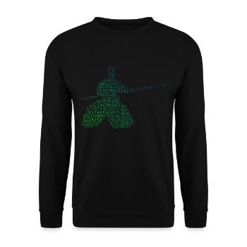 Kampfsport Damen Aikidoka Aikido Martial Arts - Unisex Pullover - Schwarz - Vorne - Alina (178cm) & Michal (187cm)