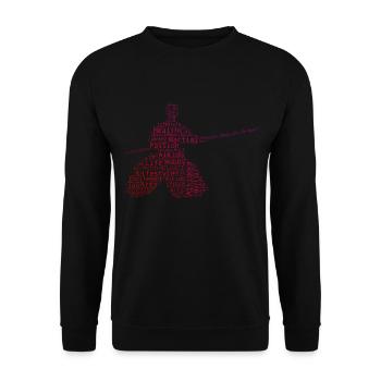 Aikido Aikidoka Damen Kampfsport Martial Arts - Unisex Pullover - Schwarz - Vorne - Alina (178cm) & Michal (187cm)
