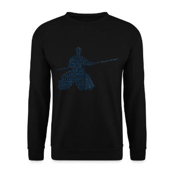 Martial Arts Aikidoka Men's Aikido Women's Fighting - Unisex Sweatshirt - black - Front - Alina (178cm) & Michal (187cm)