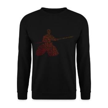 Aïkidoka Aïkidoka Hommes Arts Martiaux Femmes Arts Martiaux Arts Martiaux - Sweat-shirt Unisexe - noir - Devant - Alina (178cm) & Michal (187cm)