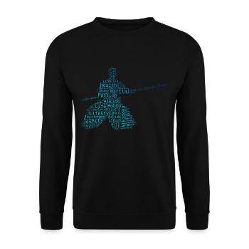 Damen Aikido Aikidoka Kampfsport Martial Arts - Unisex Pullover - Schwarz - Vorne - Alina (178cm) & Michal (187cm)