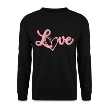 Love, Amour, Cadeaux - Sweat-shirt Unisexe - noir - Devant - Alina (178cm) & Michal (187cm)