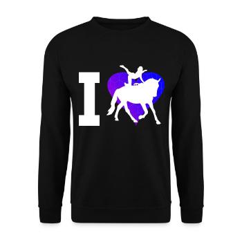 Exercices d’équilibre Gymnastique équestre Voltige - Sweat-shirt Unisexe - noir - Devant - Alina (178cm) & Michal (187cm)