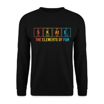 Skate The Elements of Fun Periodic Table - Unisex Sweatshirt - black - Front - Alina (178cm) & Michal (187cm)