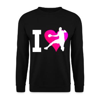 Handball Hommes Jeux de Handball Femmes Handball - Sweat-shirt Unisexe - noir - Devant - Alina (178cm) & Michal (187cm)