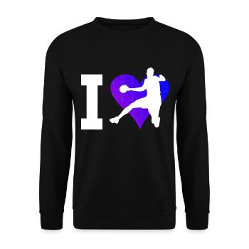 Joueuses de handball masculin Joueurs de handball Handballeurs - Sweat-shirt Unisexe - noir - Devant - Alina (178cm) & Michal (187cm)