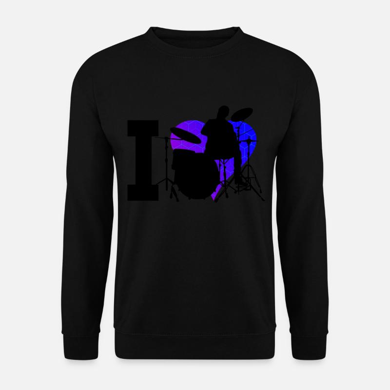 Percussions de batteur féminin - Sweat-shirt Unisexe - noir
