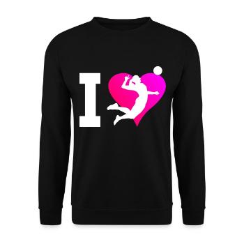 Volley-ball Joueurs de volley-ball - Sweat-shirt Unisexe - noir - Devant - Alina (178cm) & Michal (187cm)