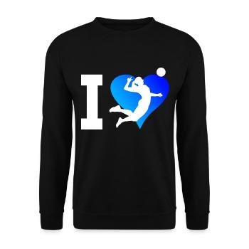 Jeux de volleyball féminin Joueurs de volleyball masculins - Sweat-shirt Unisexe - noir - Devant - Alina (178cm) & Michal (187cm)